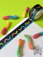 Sour Gummy Worms Washi Tape by Sarah Pilar | Papertail Fox