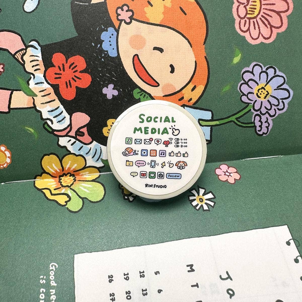 Social Media Mini Washi Tape by RiN! Studio | Papertail Fox