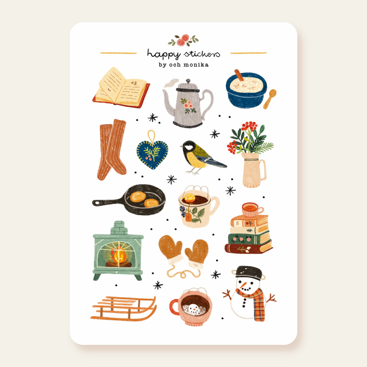 Winter Morning Sticker Sheet by Och Monika | Papertail Fox