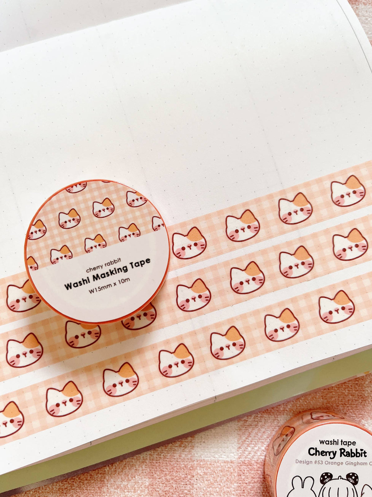 Gingham Cat Washi Tape by Cherry Rabbit | Papertail Fox