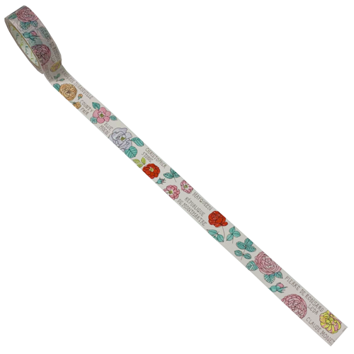 My Heavenly Garden Rose Washi Tape unrolled by Seal-do | Papertail Fox