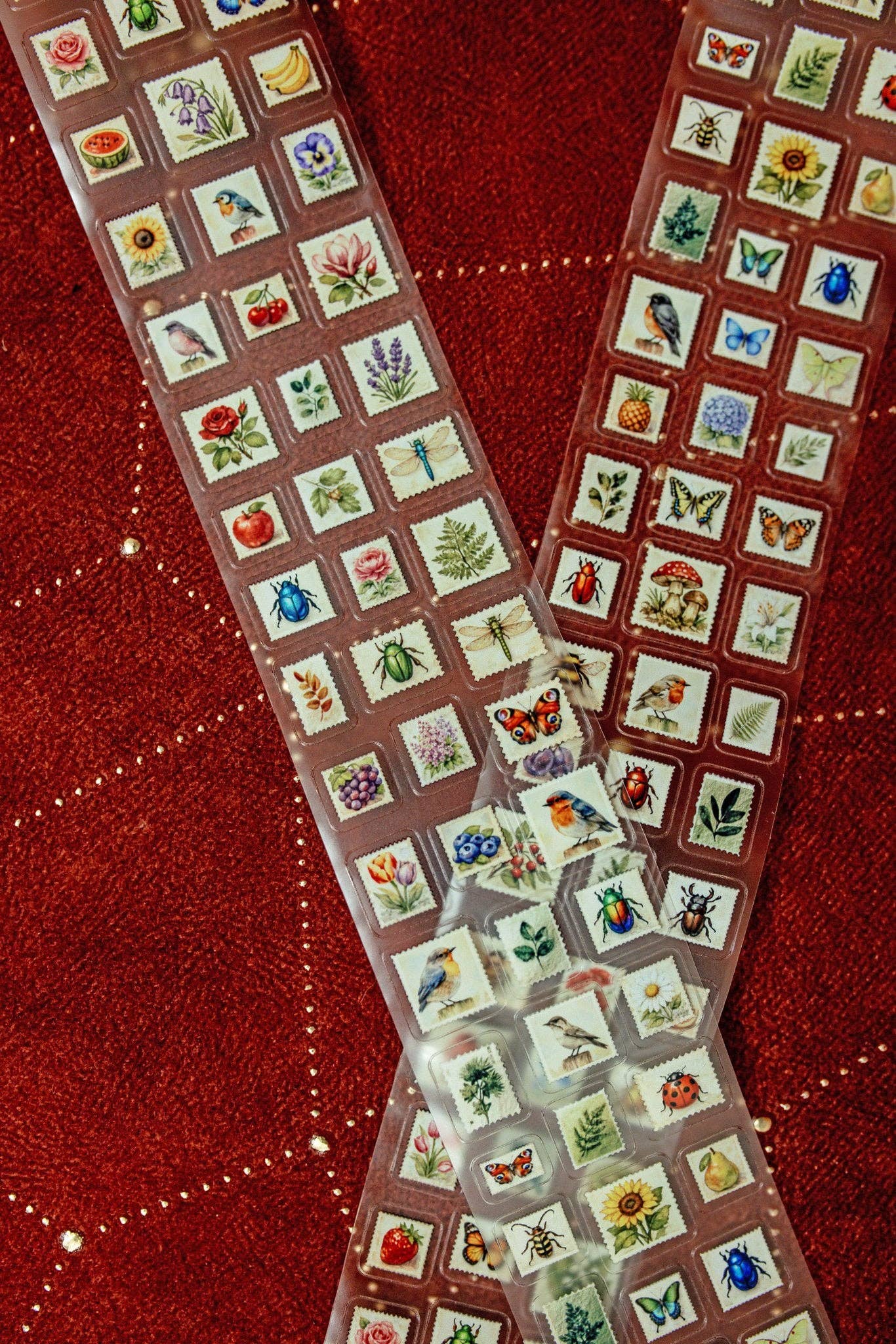 Mini Postage Stamps Transparent Tape | CoraCreaCrafts