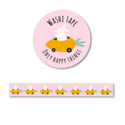 Rabbit Carrot Car Washi Tape | Only Happy Things Stationery - Papertail Fox