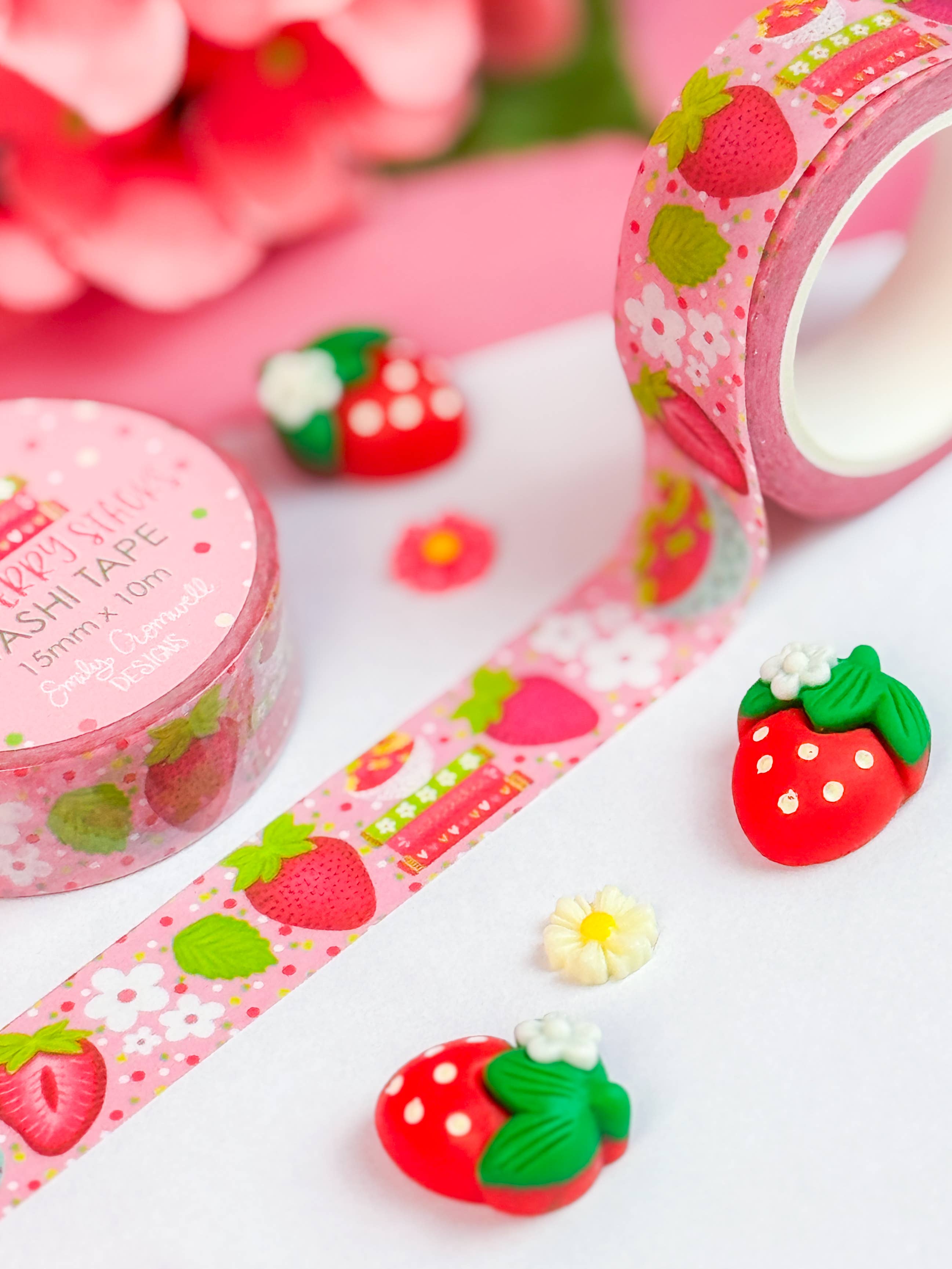 Strawberry Stacks Washi Tape | Emily Cromwell Designs