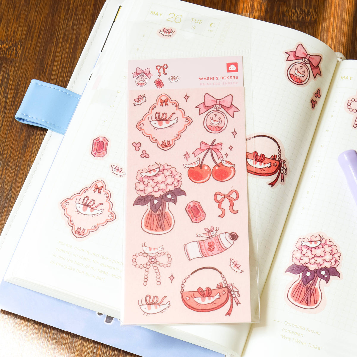 Princess Shrimp Washi Sticker Sheet by Thousand Skies | Papertail Fox