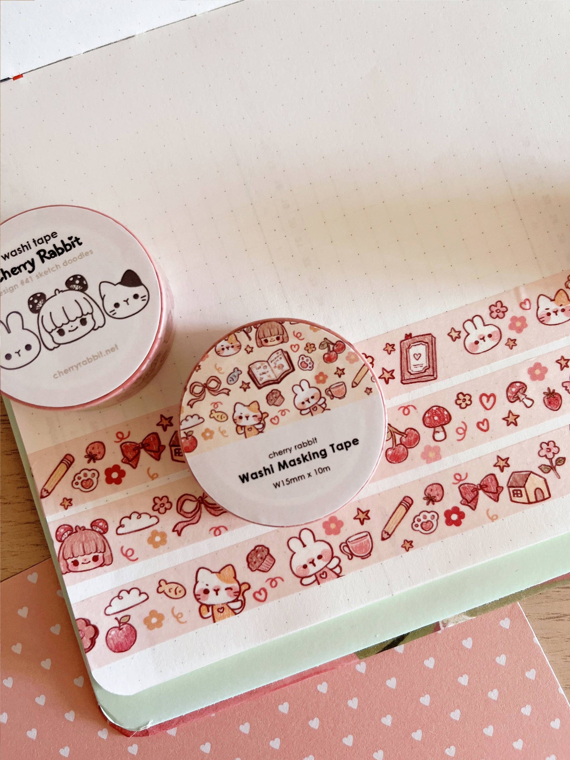 Sketch Doodles Washi Tape by Cherry Rabbit | Papertail Fox