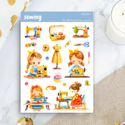 Sewing Sticker Sheet | Penpaling Paula