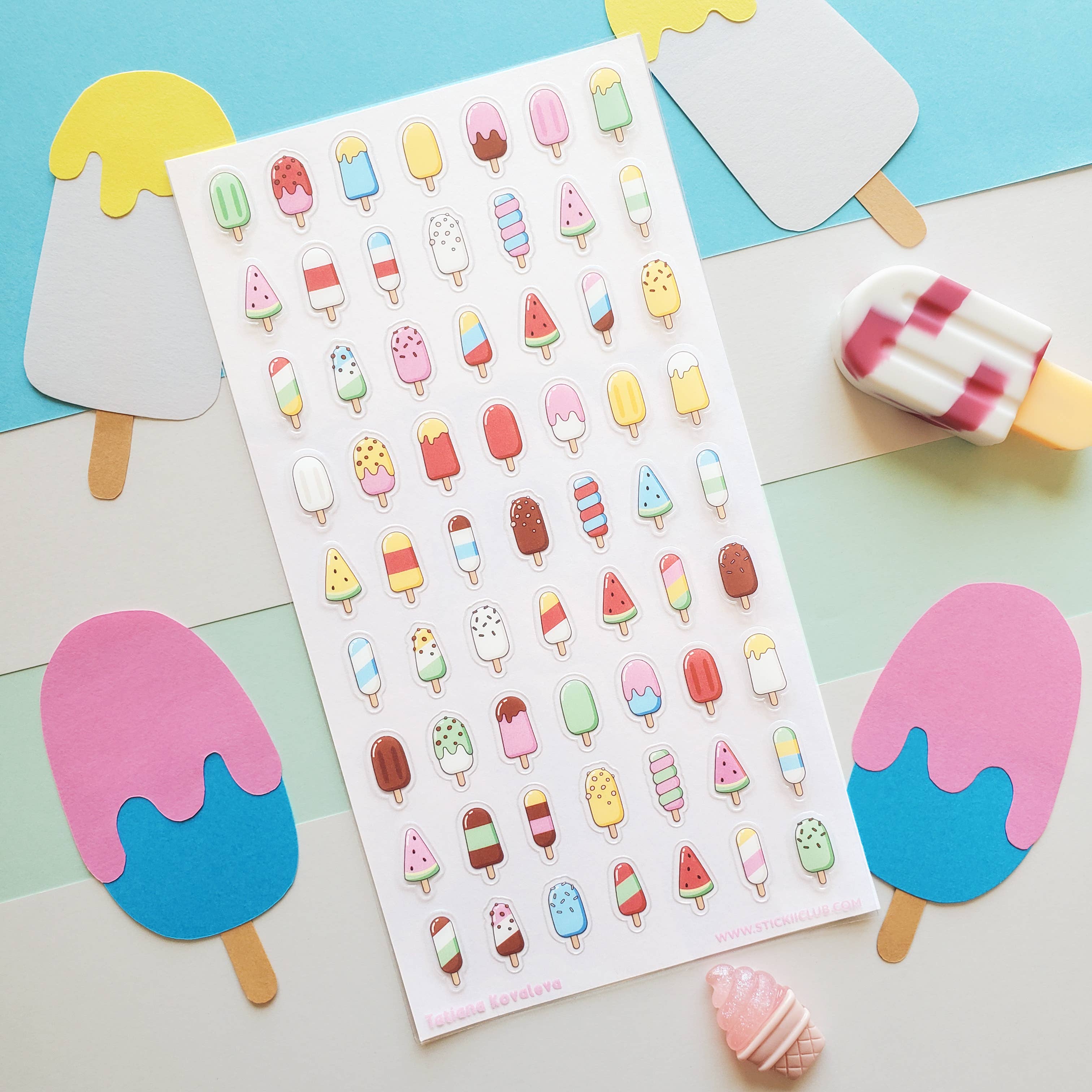Popsicle Party Sticker Sheet | Stickii