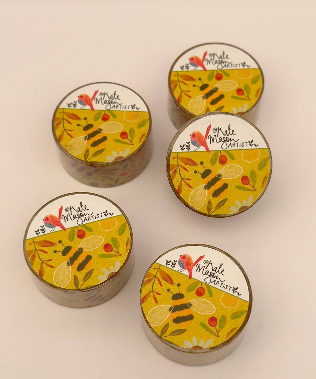 Bee Berries Yellow Washi Tape | Kate Mason Artist