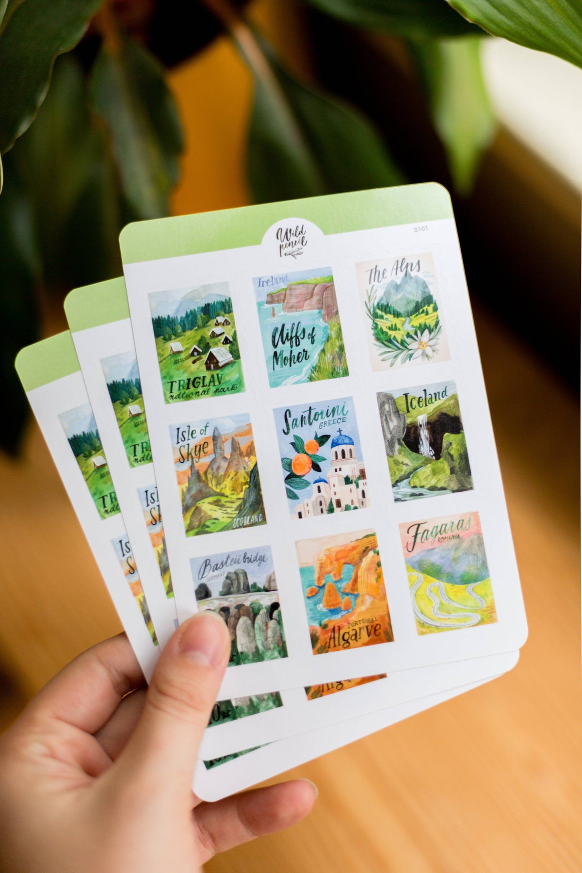 Travel Stamps Sticker Sheet | Wild Pencil Studio