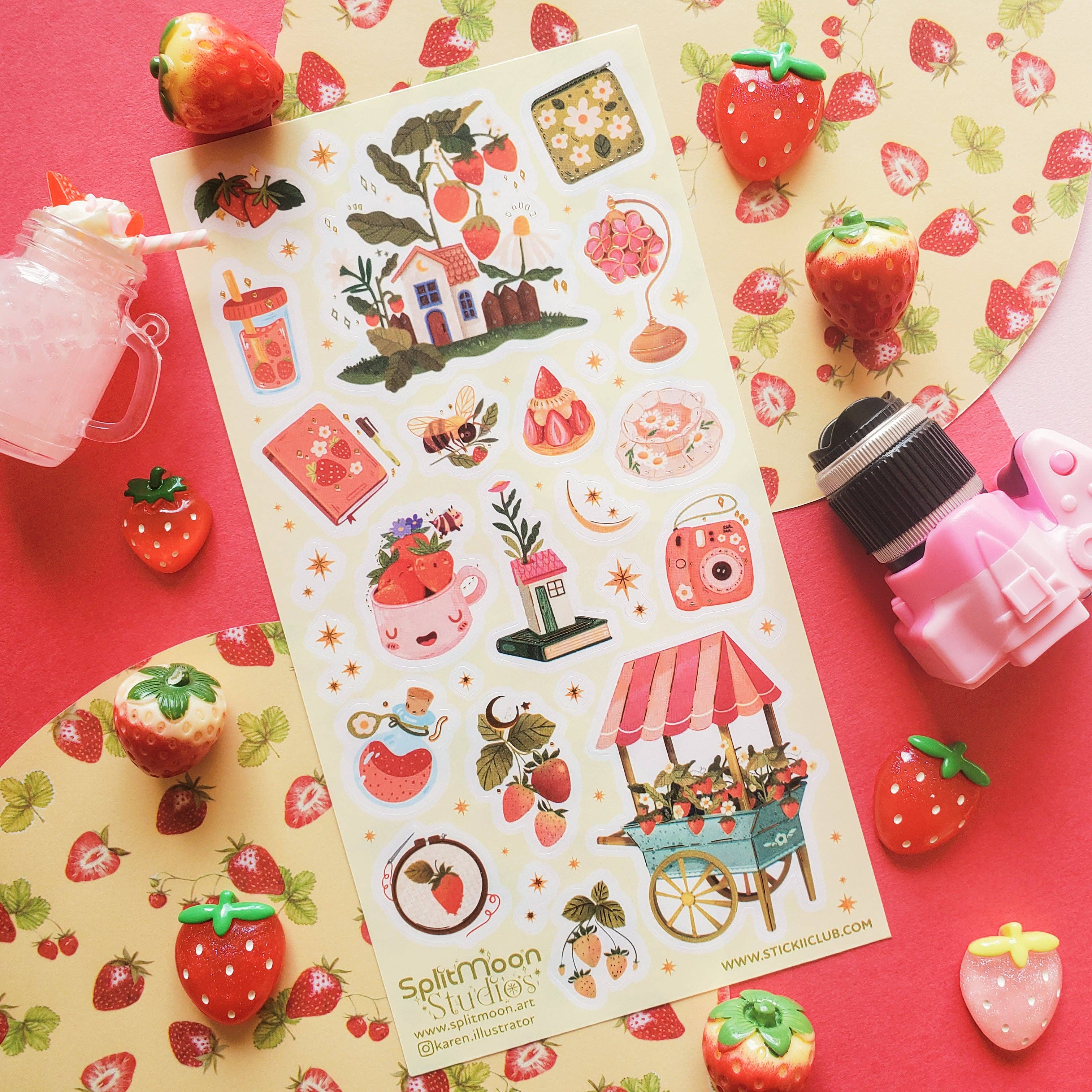Berry Patch Cottage Sticker Sheet | Stickii