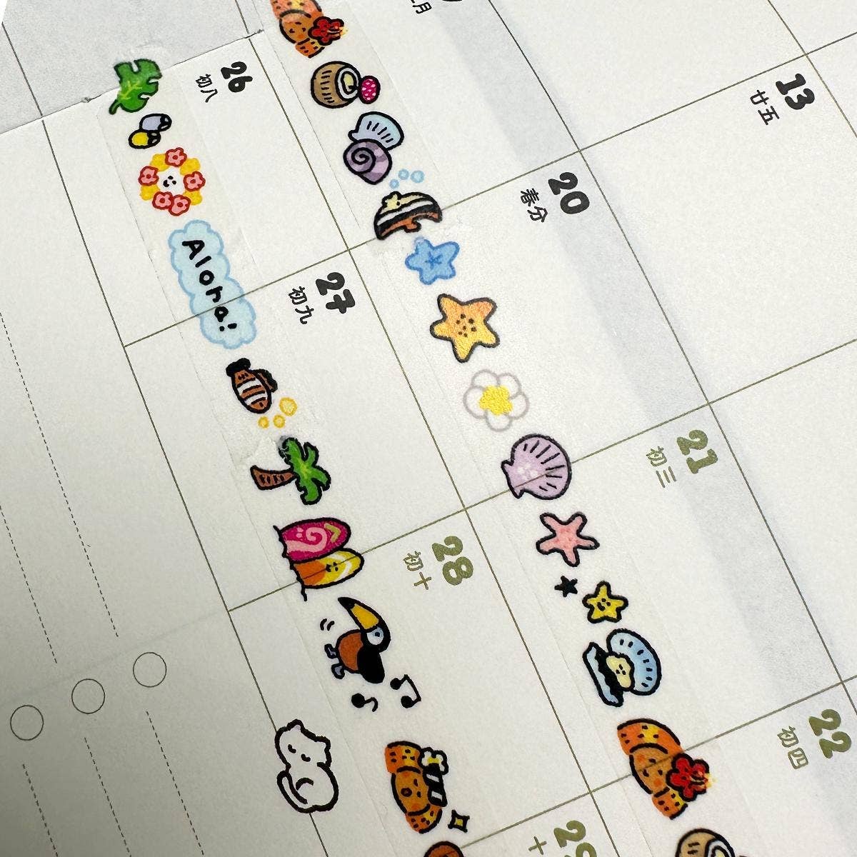 Aloha Mini Washi Tape by RiN! Studio | Papertail Fox