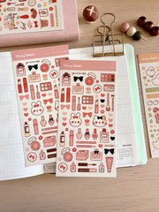 Miss Rabbit Makeup Sticker Sheet no.079 - Papertail Fox