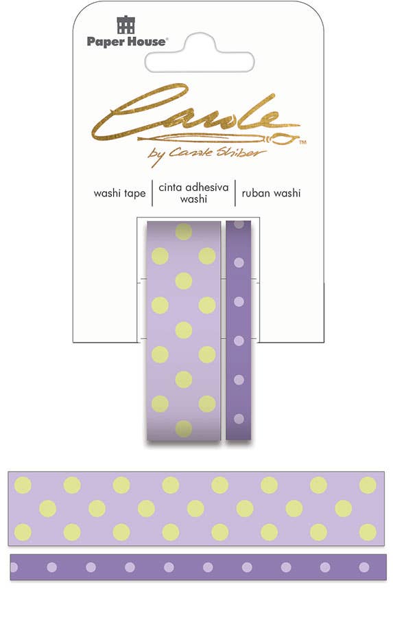Polka Dots-Lavender/Green Washi Tape