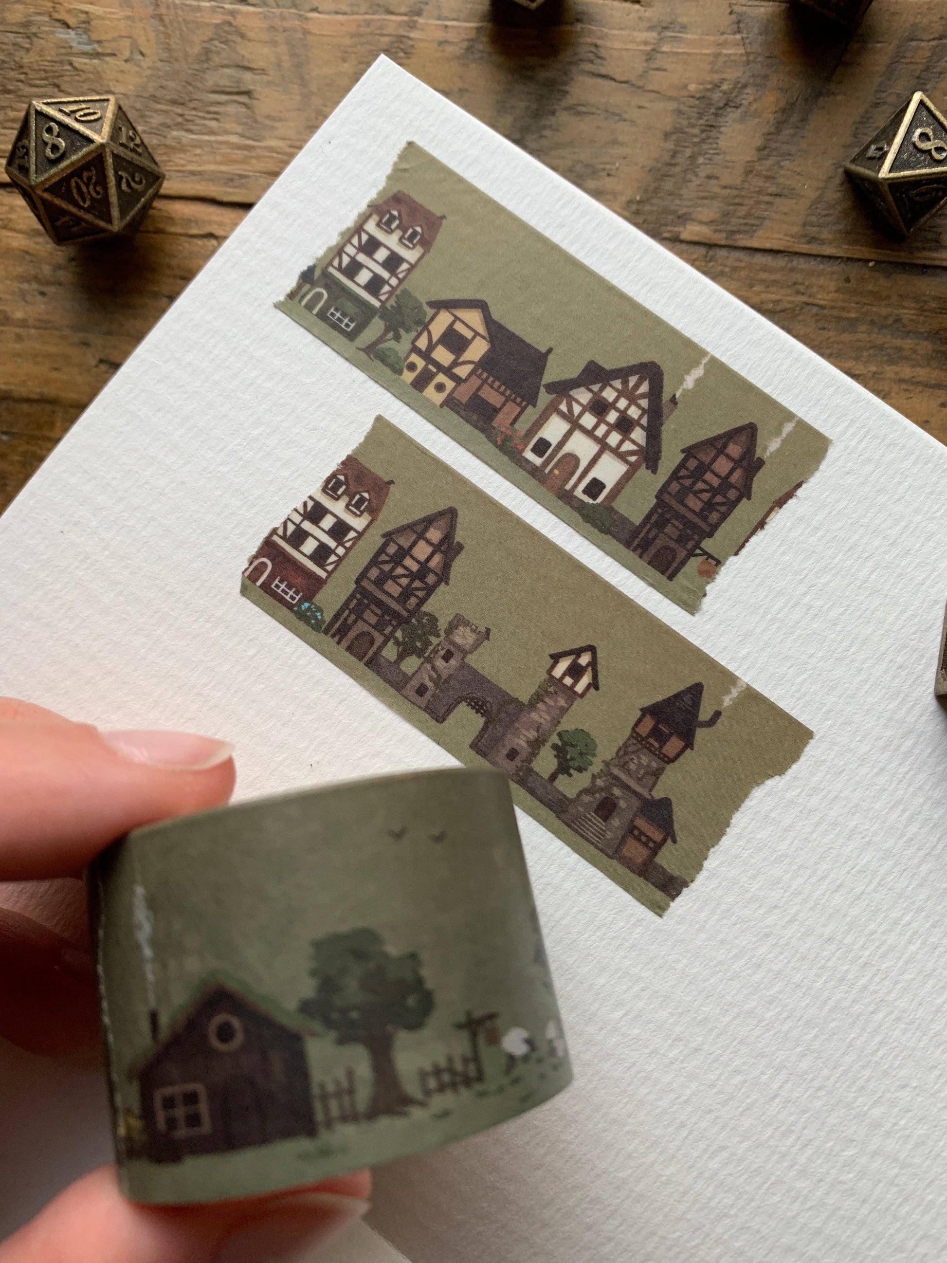 Fairy Tale Village 30mm Washi Tape by The Creeping Moon | Papertail Fox