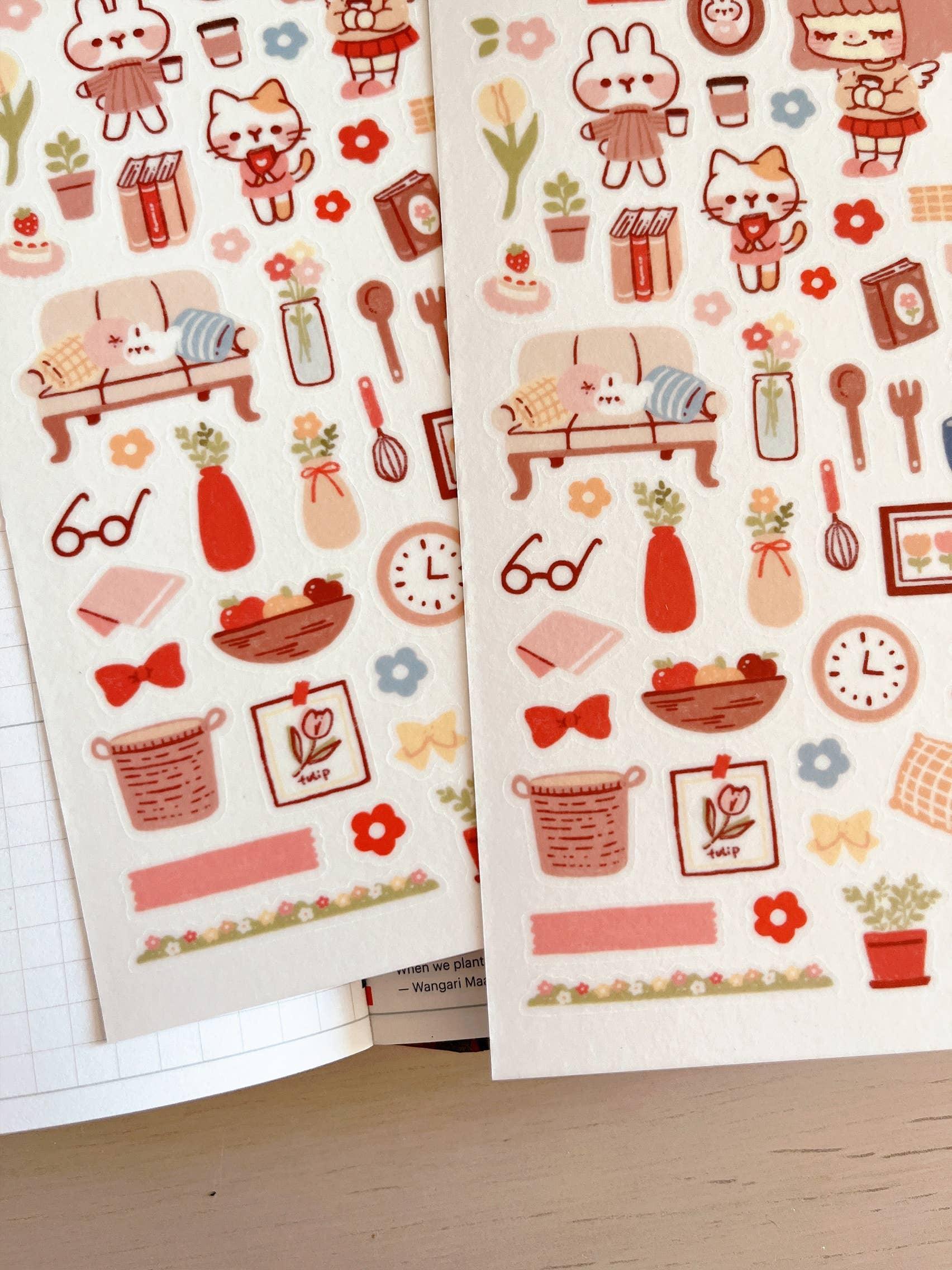 Cozy Home Sticker Sheet no.077 - Papertail Fox