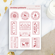 Christmas Postmarks Sticker Sheet by Penpaling Paula | Papertail Fox