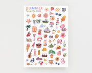 Summer Tiny Bits Vinyl Sticker Sheet by Wild Pencil Studio | Papertail Fox