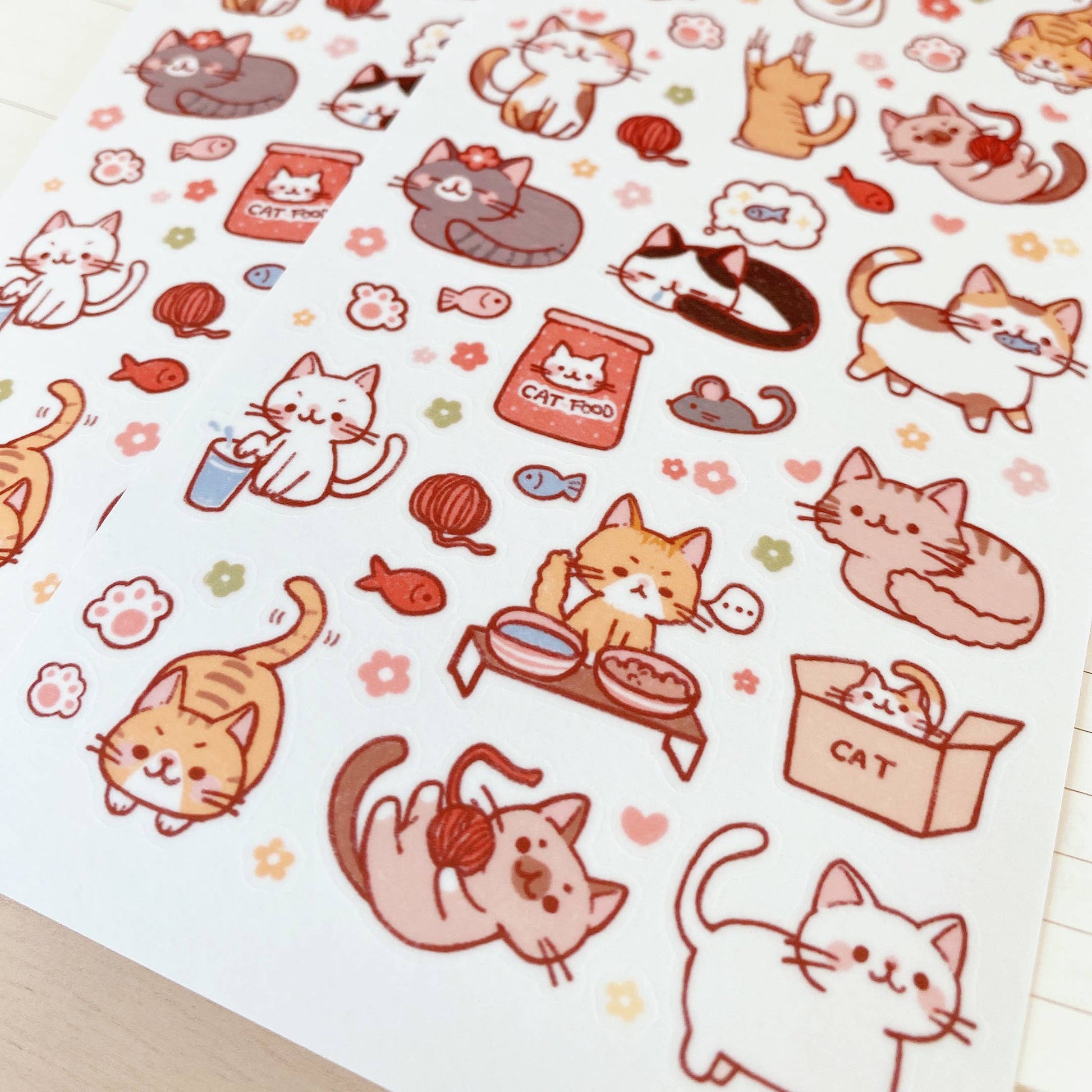 Cat Party Sticker Sheet no.037 by Cherry Rabbit | Papertail Fox
