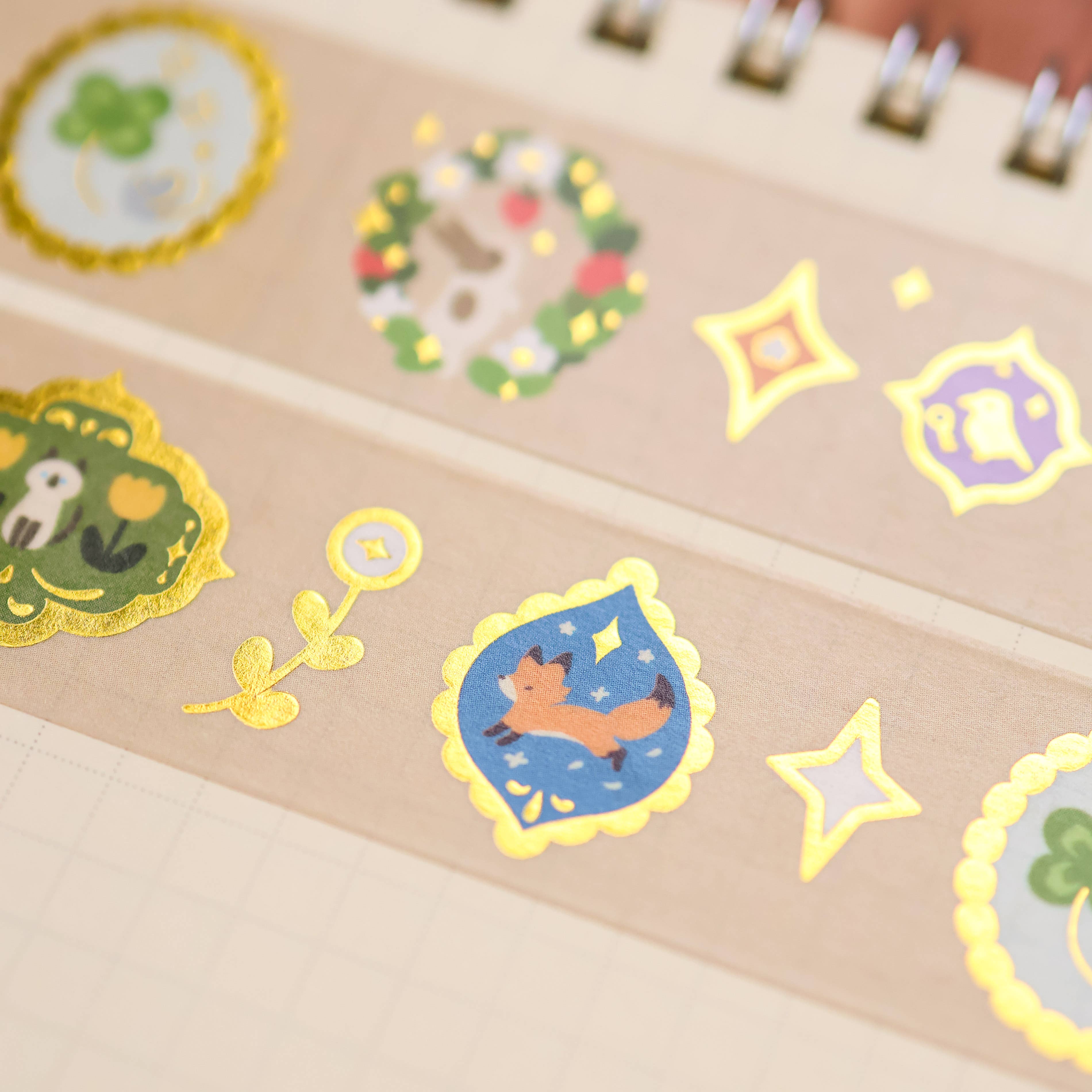 Thousand Skies Animal in Frames Washi Tape - 25mm Foil Accents Animal Theme