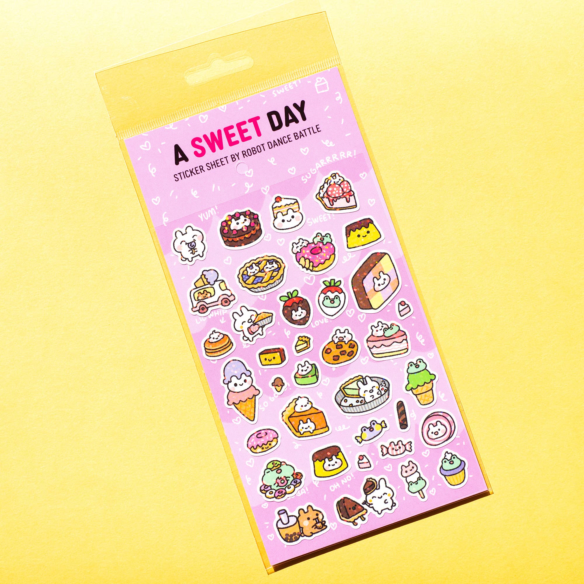 A Sweet Day Glitter Planner Sticker Sheet