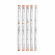 Burnt Orange Hues Calliograph Set of 5 | Archer & Olive