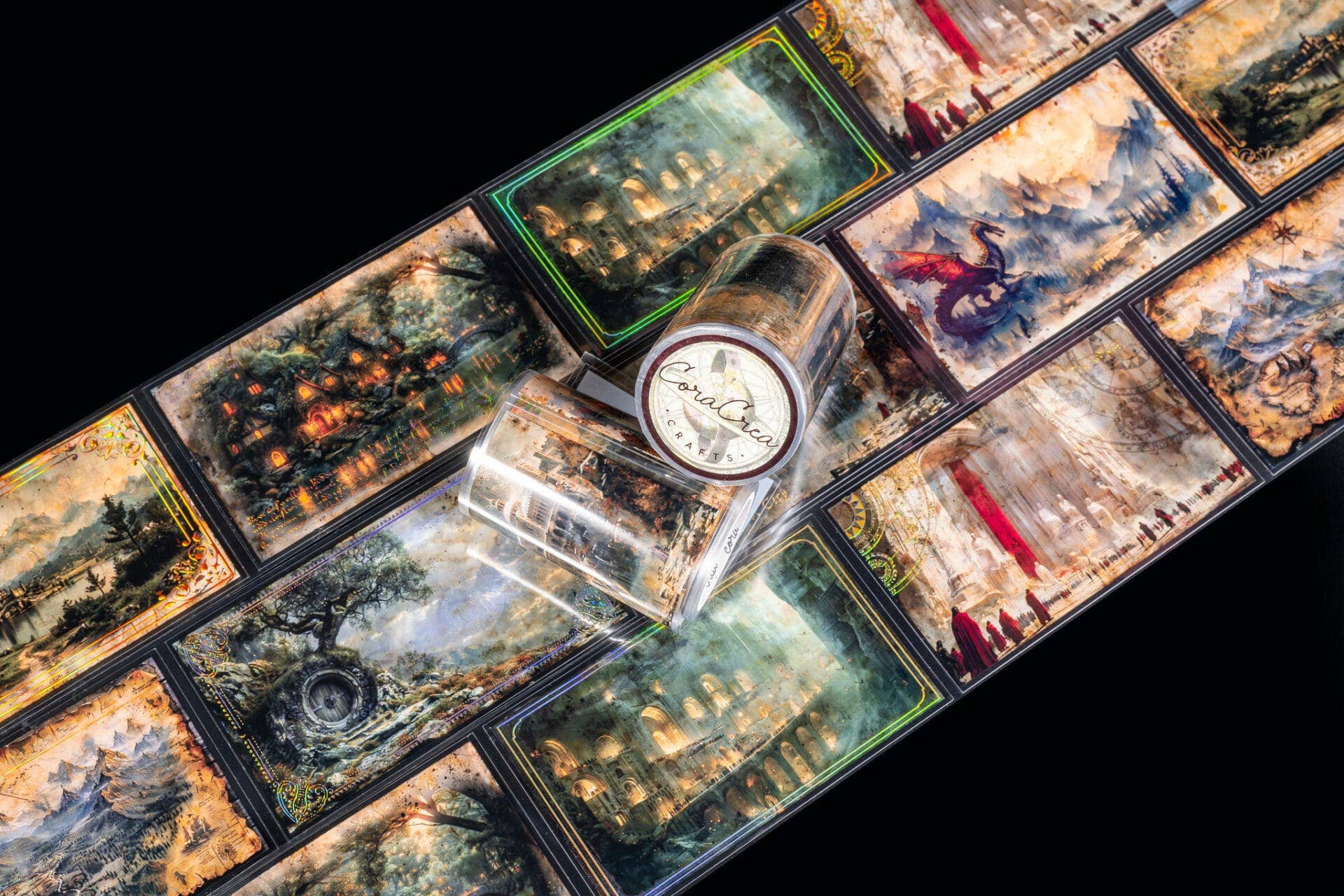 Fantasy Landscape Transparent Tape | CoraCreaCrafts