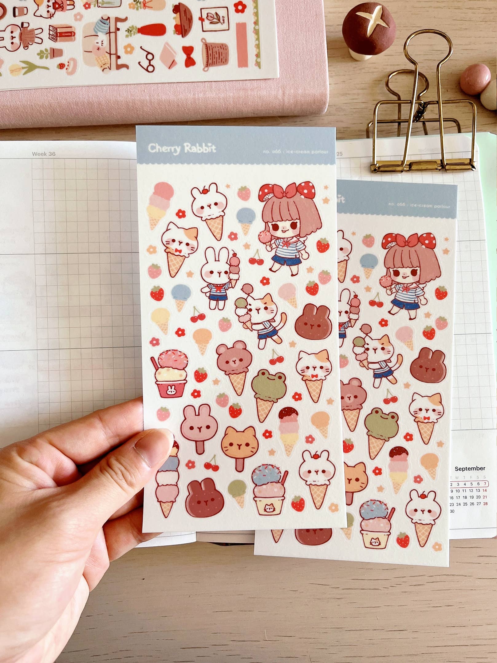 Ice-cream Parlour Sticker Sheet no.066 by Cherry Rabbit | Papertail Fox
