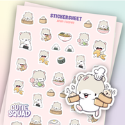 Asian Foodies Sticker Sheet | CutieSquad | Papertail Fox