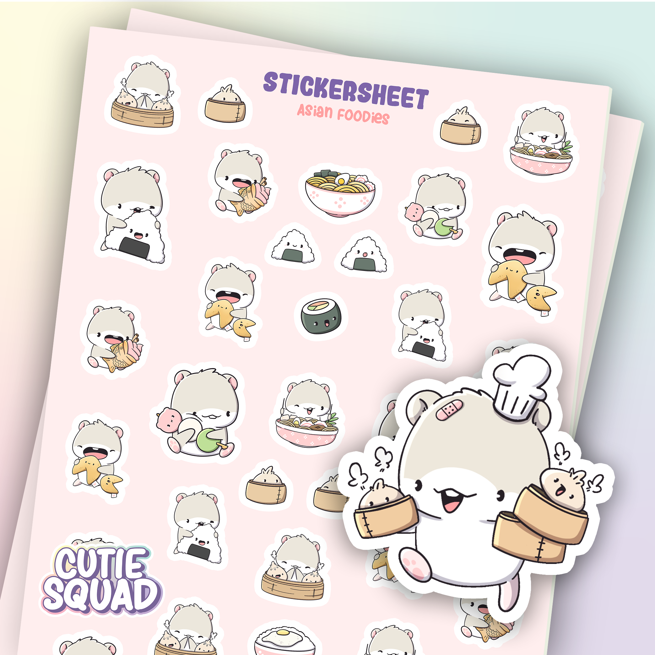 Asian Foodies Sticker Sheet | CutieSquad | Papertail Fox