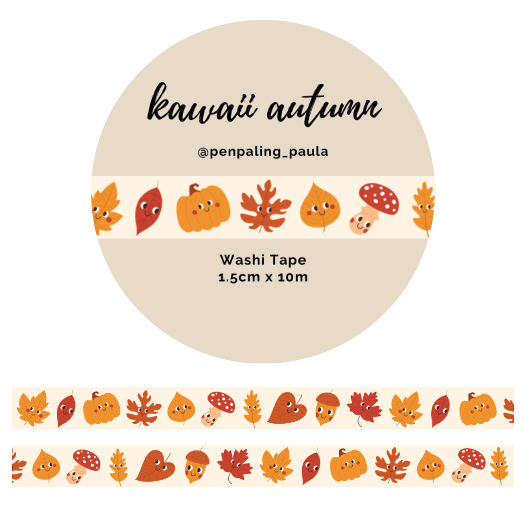 Kawaii Autumn Washi Tape by Penpaling Paula | Papertail Fox