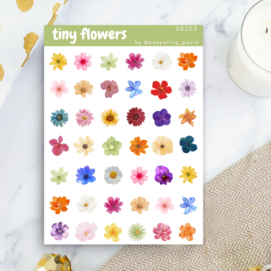 Tiny Flowers Sticker Sheet by Penpaling Paula | Papertail Fox