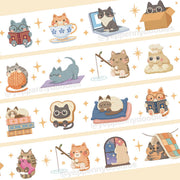 Cats Doing Cat Things Washi Tape by Yeppenny Doodles | Papertail Fox