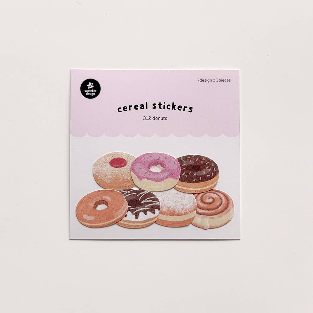 Donut Cereal Sticker Flakes by Suatelier
