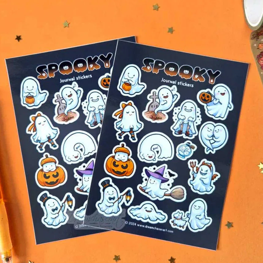 Spookies Sticker Sheet | Dreamchaserart - Papertail Fox