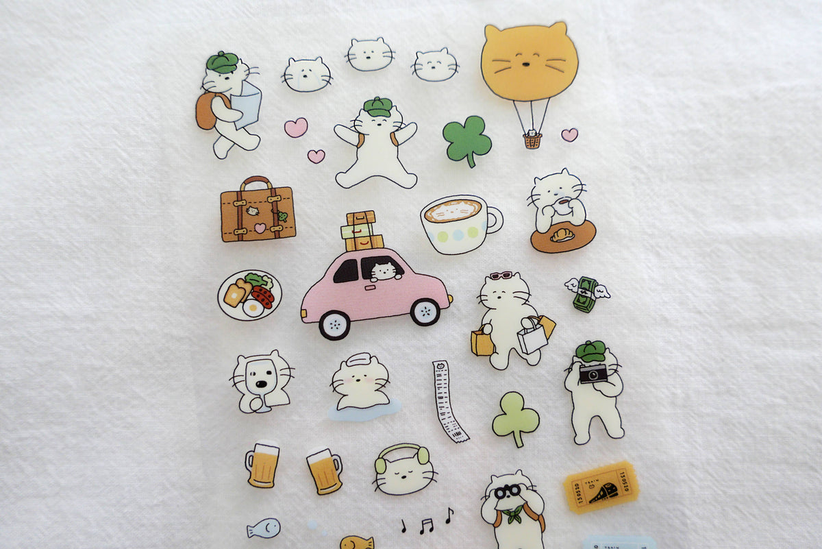 Cat's Travel Log Sticker Sheet by Suatelier