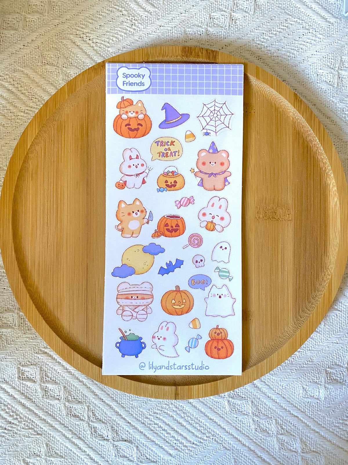 Spooky Friends Sticker Sheet | Lily and Stars Studio
