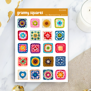 Granny Squares Sticker Sheet | Penpaling Paula