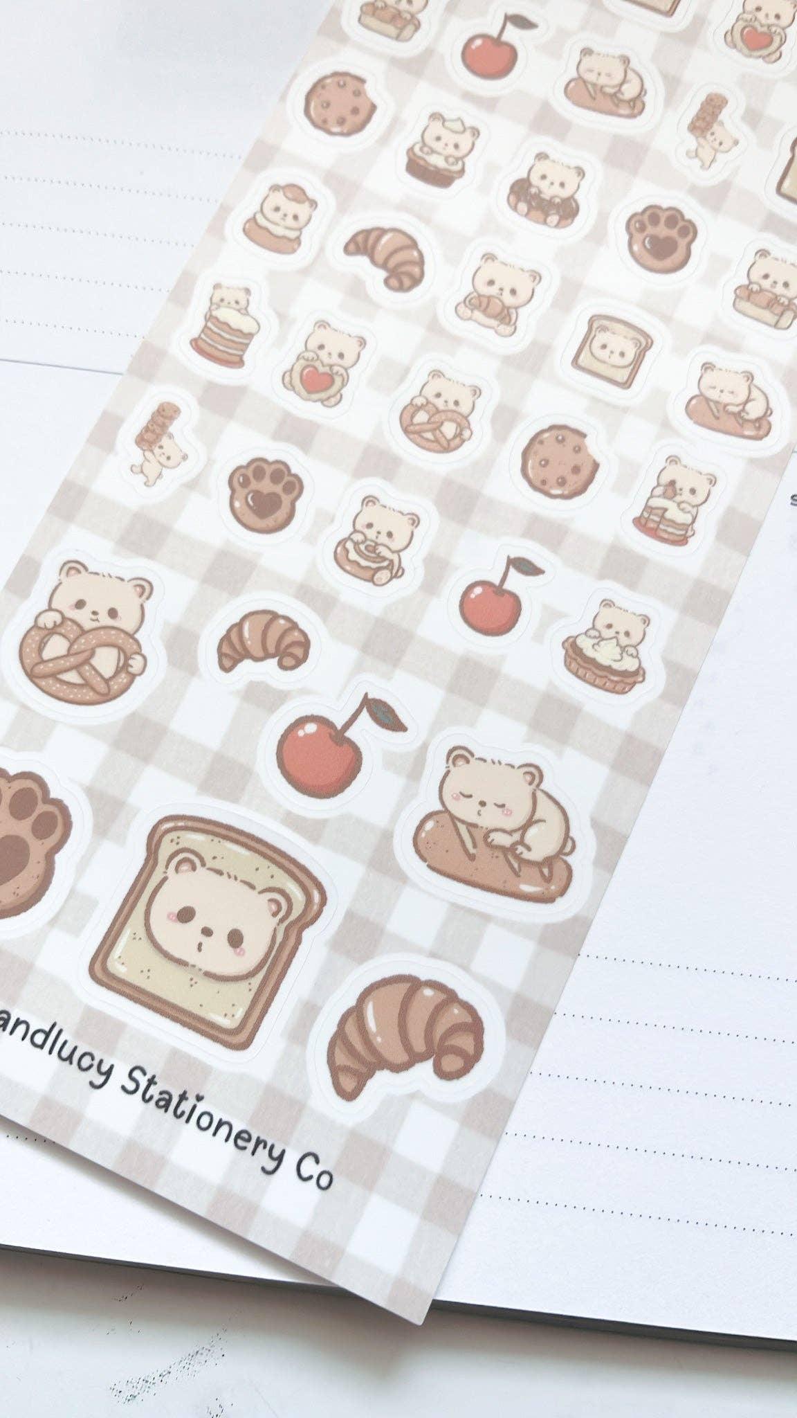 Kuma and Her Bakery Sticker Sheet | Kubo and Lucy - Papertail Fox