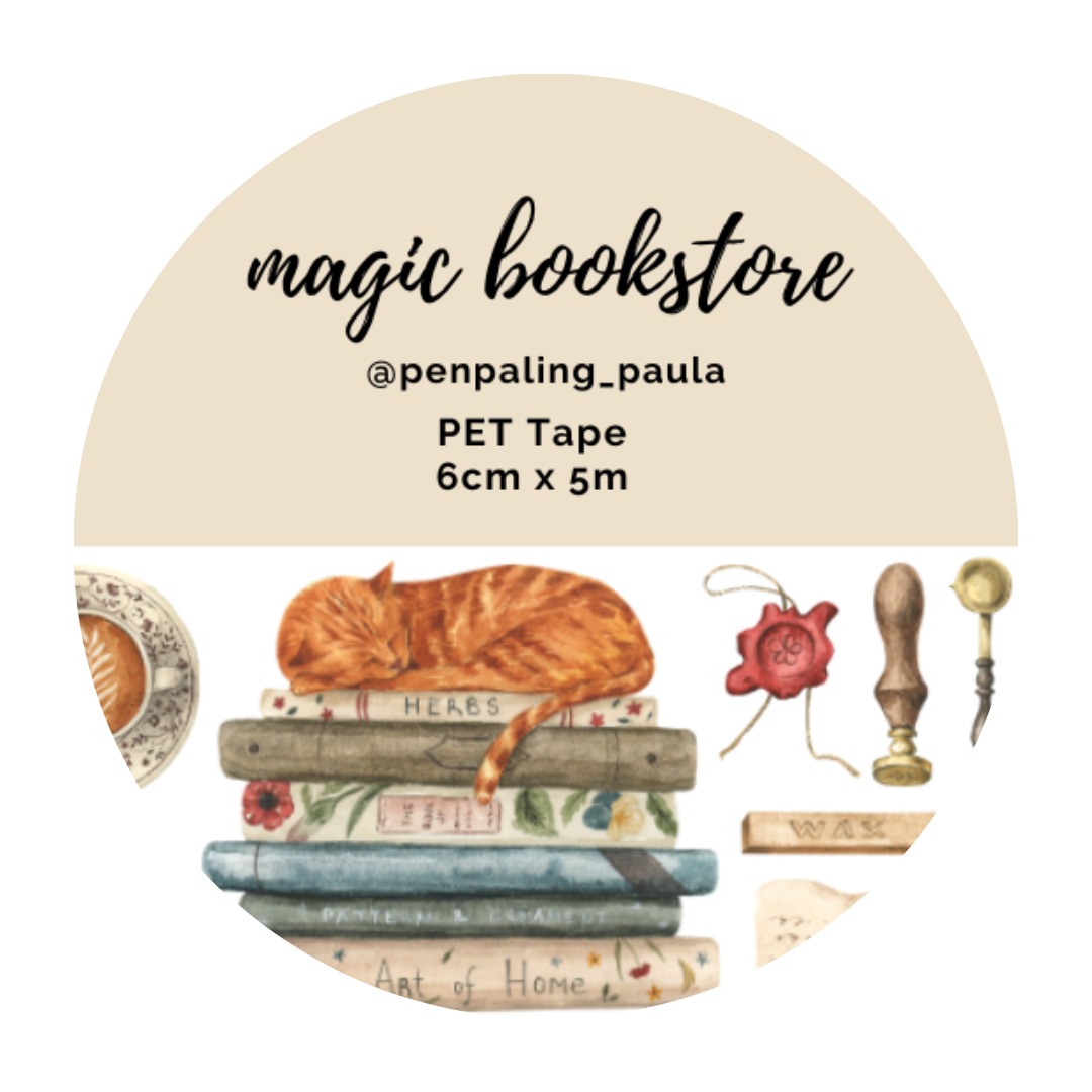Magic Bookstore Pre-Cut PET Tape | Penpaling Paula - Papertail Fox