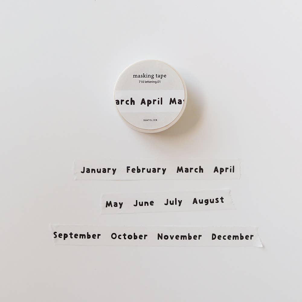Month Names Washi Tape by Suatelier