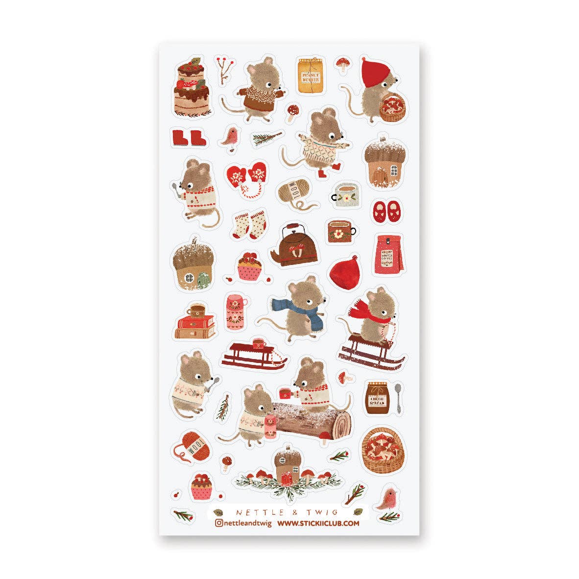 Mouse Snow Day Sticker Sheet by Stickii | Papertail Fox