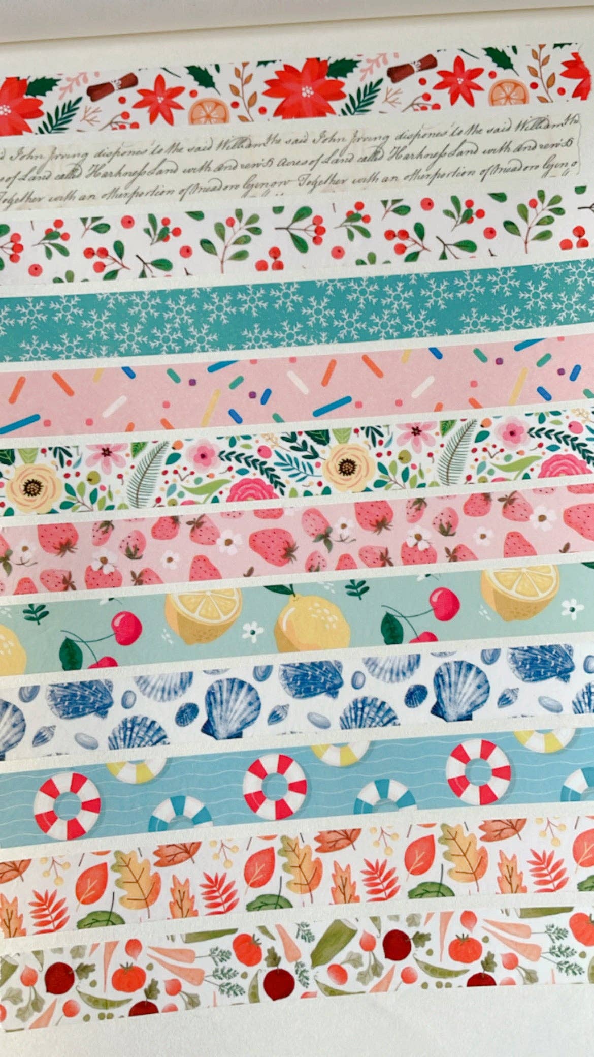 Penpaling Paula: Strawberries Washi Tape - Pink Fruit & Floral Cottagecore Pattern