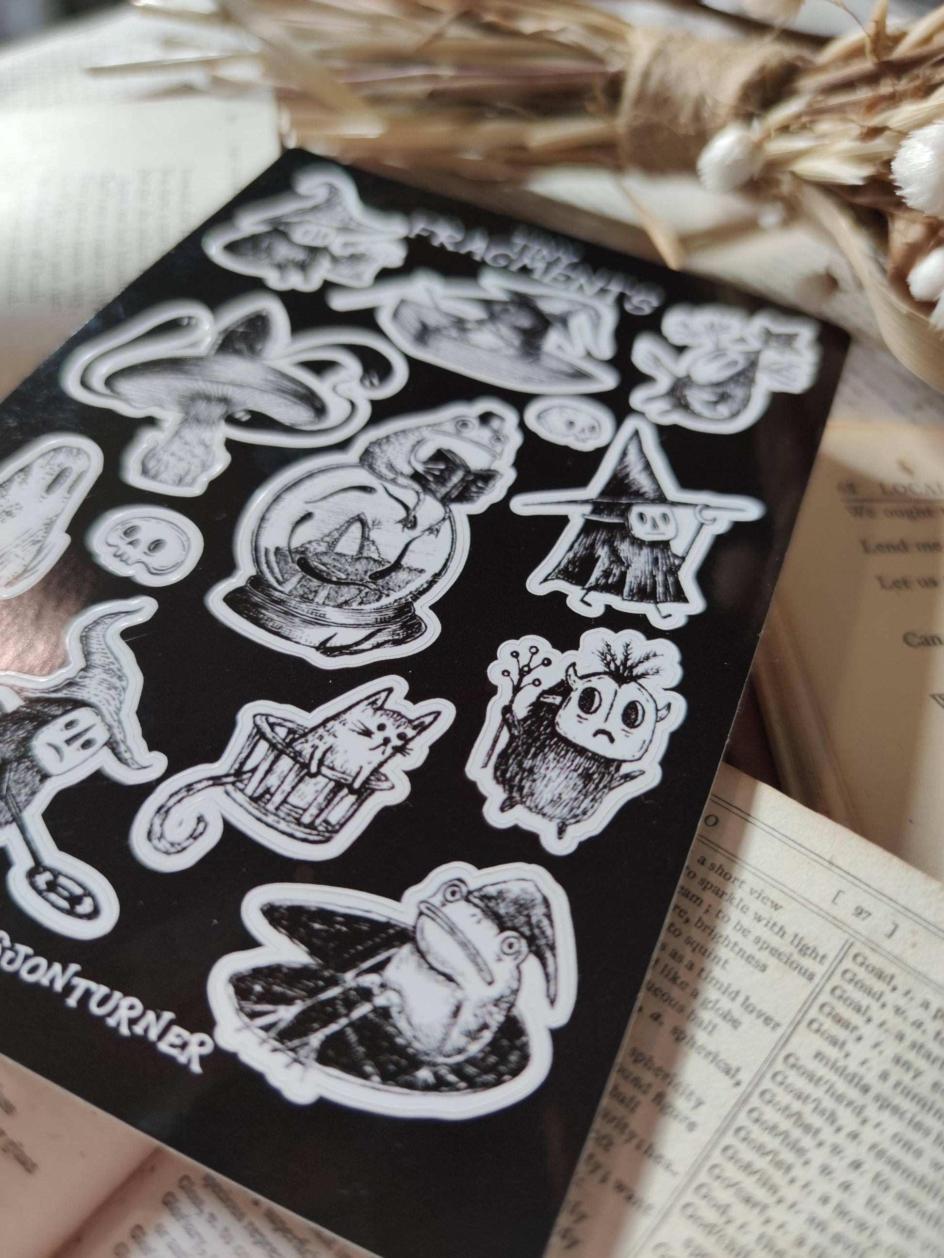 Tiny Fragments Spooky Fantasy Sticker Sheet by Jon Turner | Papertail Fox
