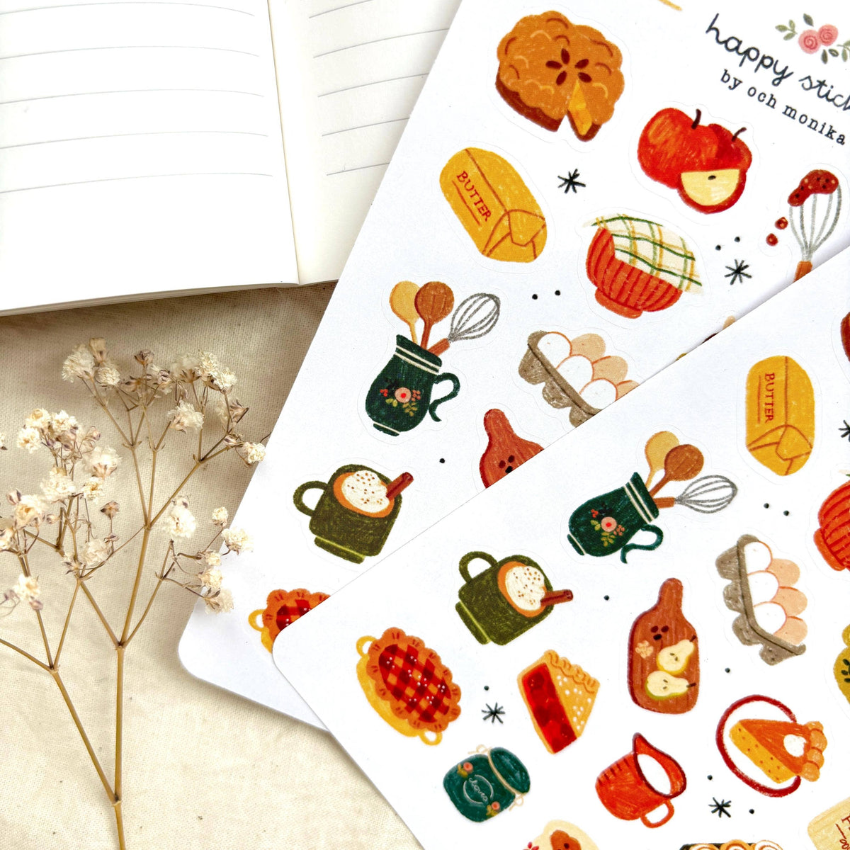 Fall Baking Sticker Sheet | Och Monika