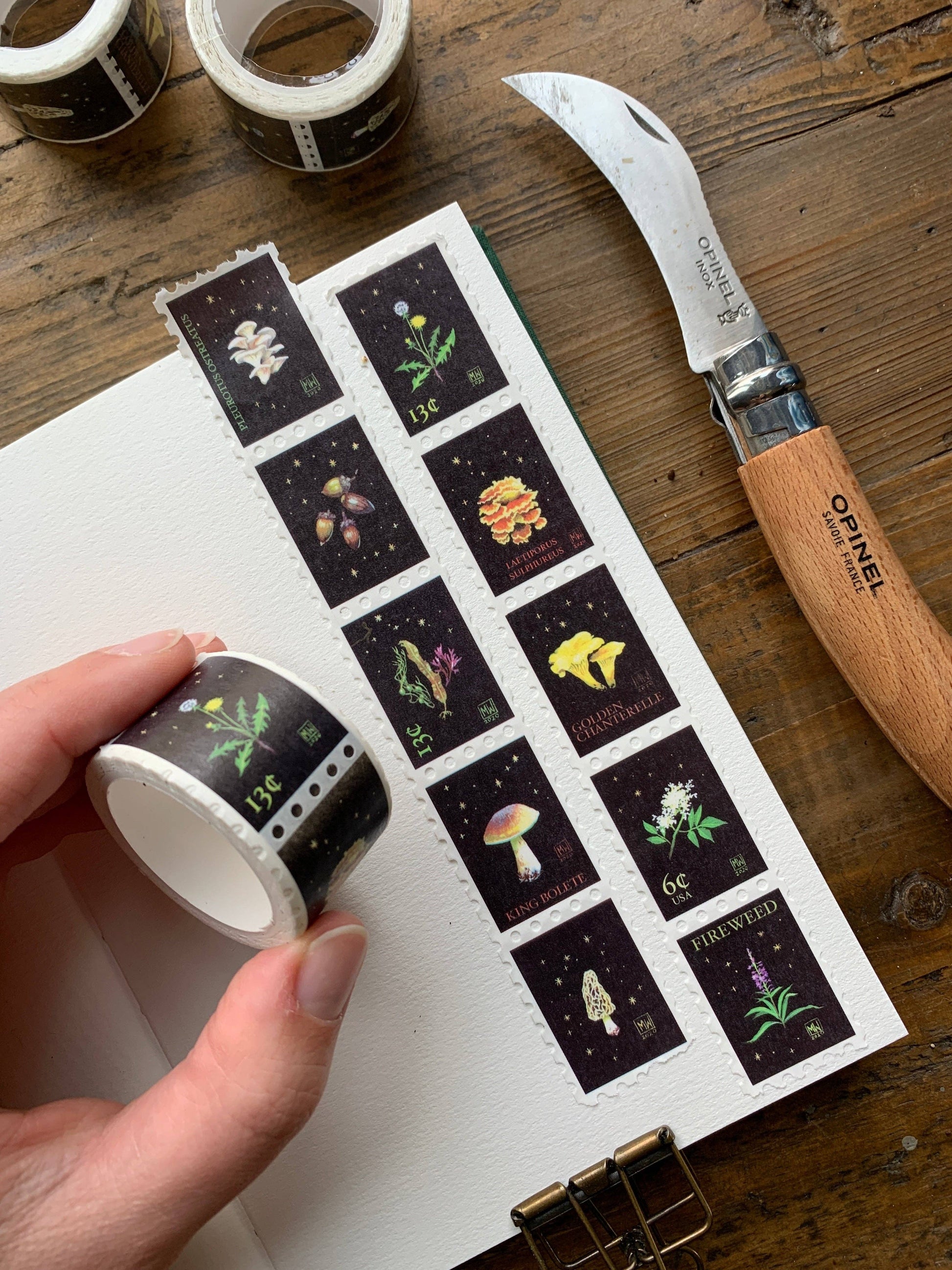 Foraging Stamp Washi Tape by The Creeping Moon | Papertail Fox