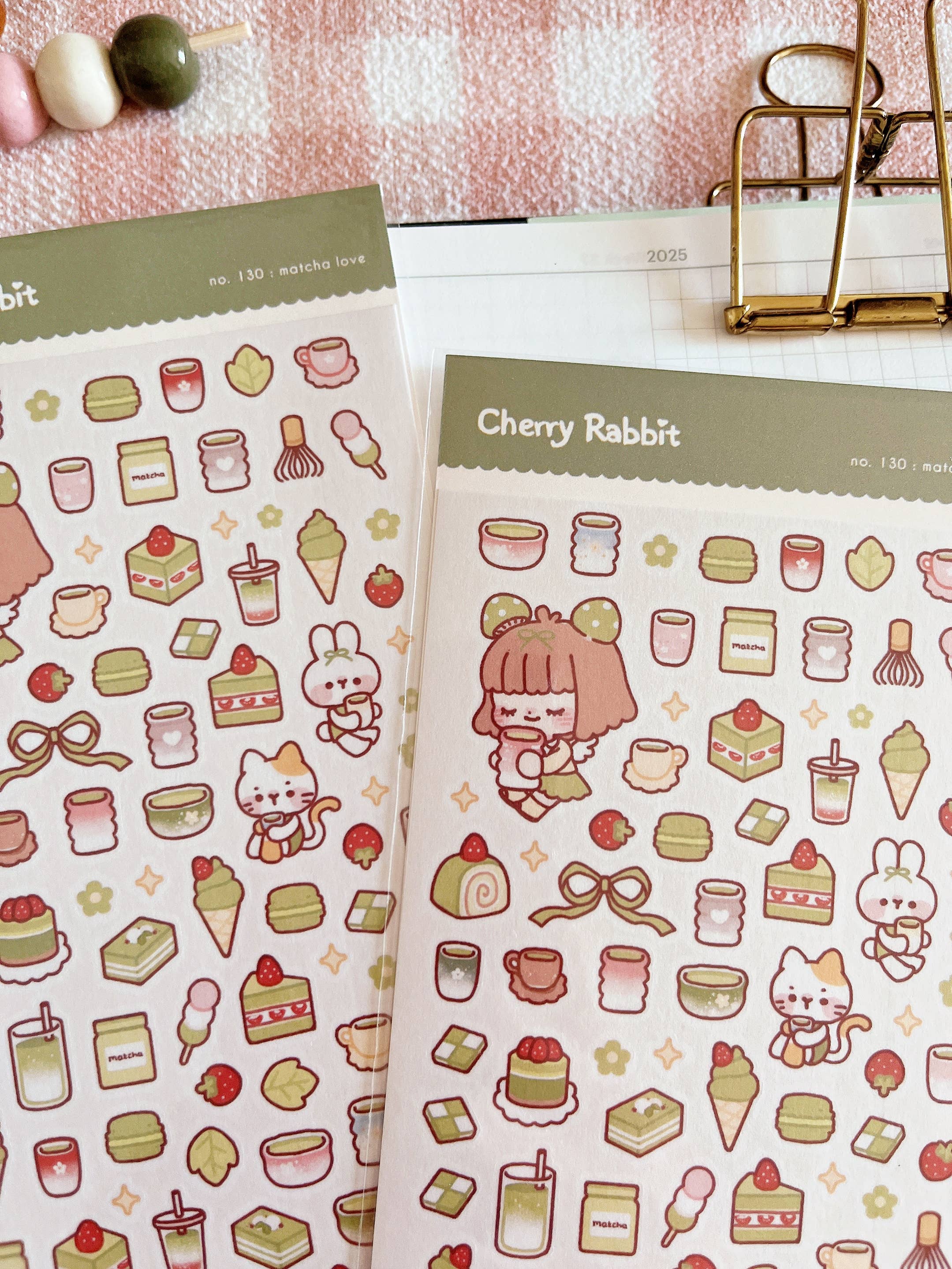 Matcha Love Sticker Sheet no.120 by Cherry Rabbit | Papertail Fox