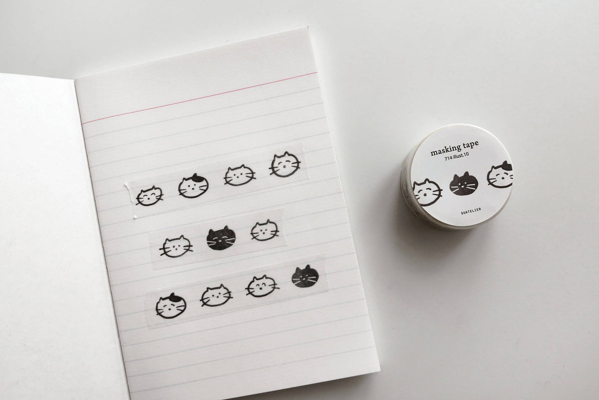 Cat Face Washi Tape by Suatelier