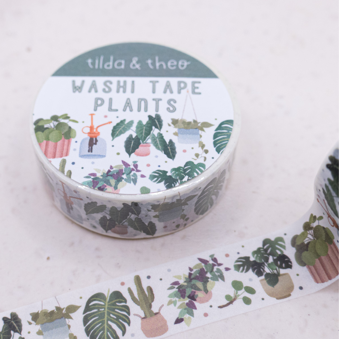 Houseplants Washi Tape | Tilda & Theo