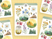 Summer in Tatra Mountains Sticker Sheet by Wild Pencil Studio | Papertail Fox